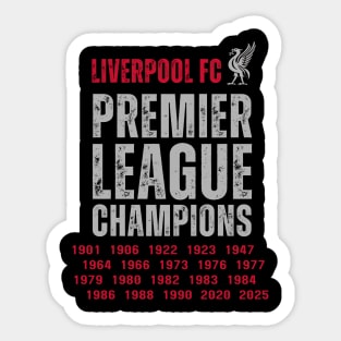 Liverpool Premier League Champions 2025 Sticker